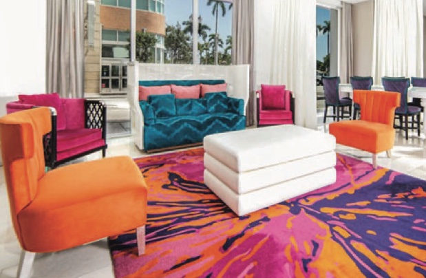 Custom area rug detail