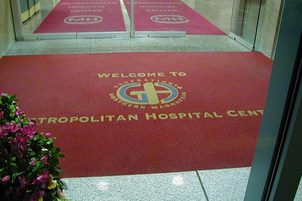 Welcome logo mat at Metropolitan Hospital Center
