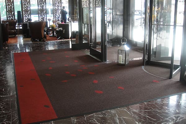 Interior hotel mat protecting the floor inside the Eventi hotel