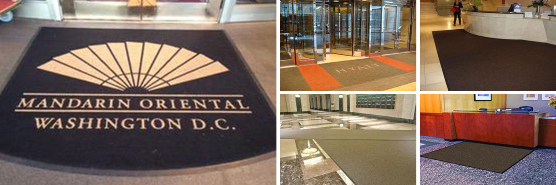 Proform interior rain mats protecting a commercial entrance floor