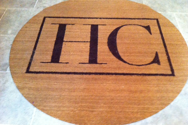 Recess Well and Vestibule Mat Custom Circle Shape