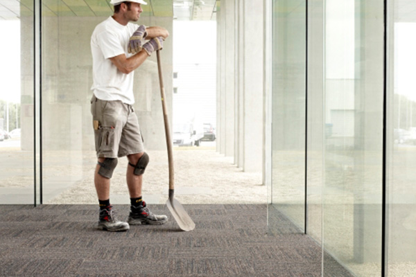 Recess Well and Vestibule Matting Mojave Tiles glue down application