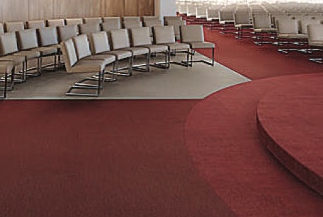 Two hotel mats mark standing areas in Washington, DC.