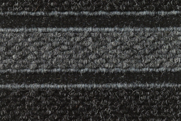 Recess Well and Vestibule Mats Elegance Berber - Gray Black